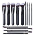 14PCS Professional Makeup Brushes Set Premium Makeup Kit Synthetic Hair Foundation Power Eyeshadows Blending Beauty Tools Vue Black