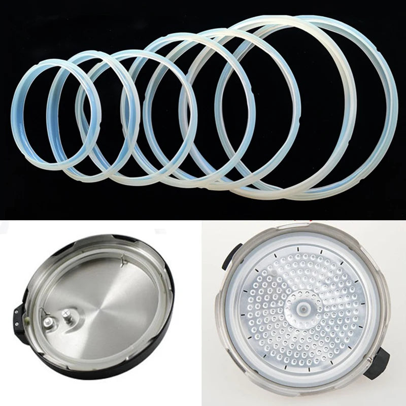 1PCS 18/20/22/24cm Silicone Rubber Gasket Cooker Lid Sealing Ring Electric Pressure Cooker Replacement for 2-6L Cooker Gaskets Vue