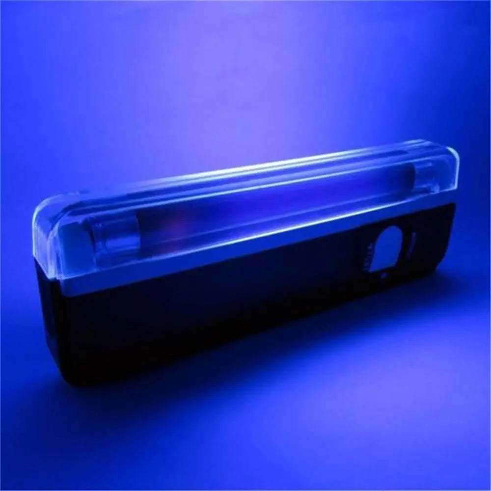 Violet LED Tube Bulb Handheld Light Battery Blacklight 6V Ultraviolet Lamp Money Detector Portable UV Vue