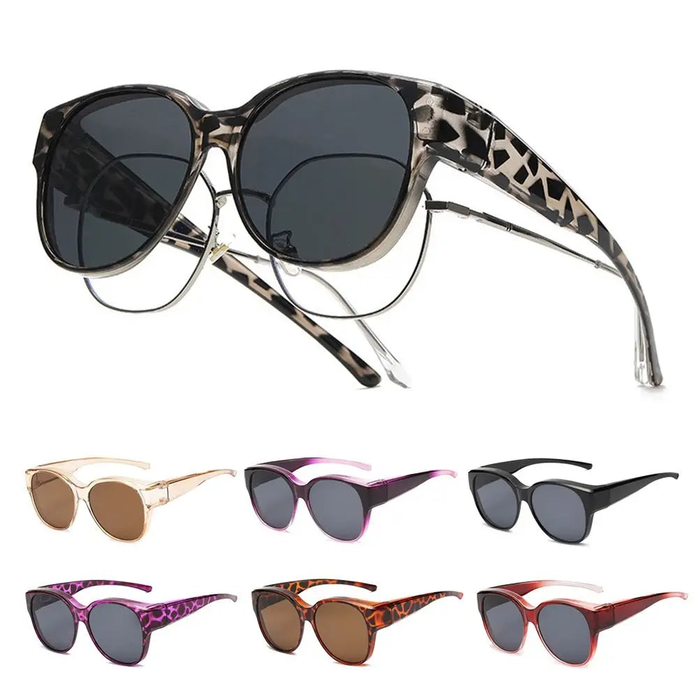 Fashion UV Protection Driving Sunglasses Round Frame Y2K Wear Over