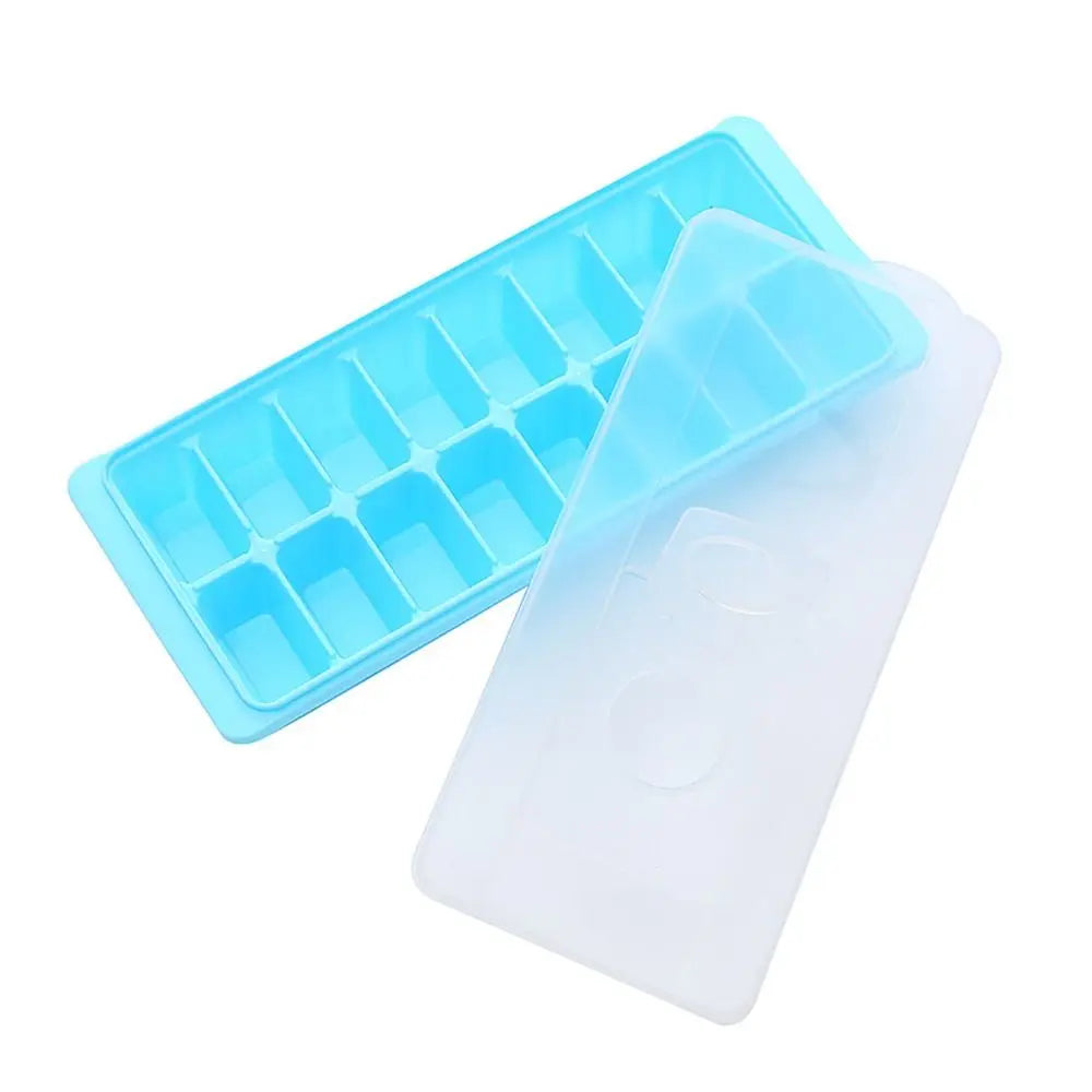 Cover Ice Cube Tray DIY Kitchen Box Storage Making Mould Lattice