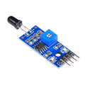4 Pin Fire Detector Infrared Receiver Module 3.3V-5V Flame Sensor Module Sensitivity Adjustable Accessories for Arduino DIY Kit Vue Default Title