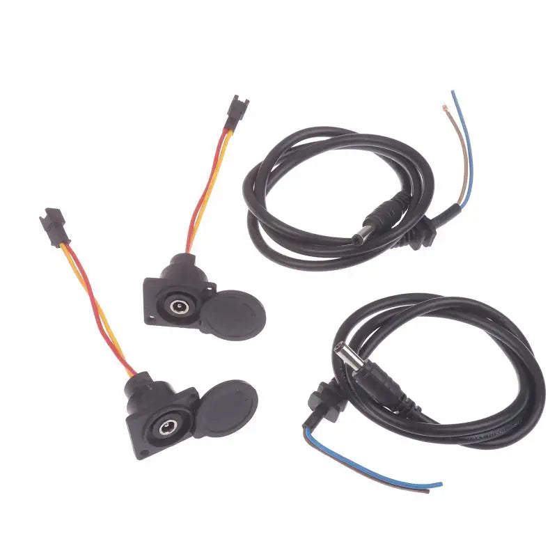 Electric Bike Charging Plug DC2.1 2.5 for 36V 48V Li ion Battery Round Shape Quick Attach Combo for Cycling Enthusiasts Vue
