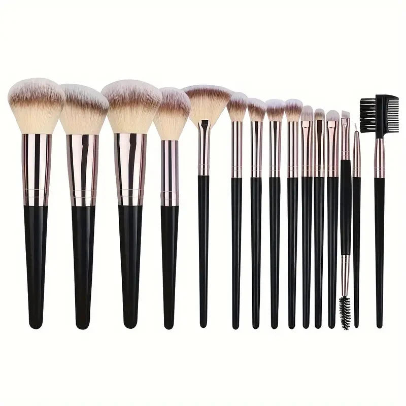 3-20pcs Makeup Brushes Set Kabuki Blending Beauty Tools for Foundation Concealer Powder Eyeshadow Blush Cosmetic Beauty Tool Vue 15BK