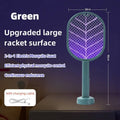 2-in-1 Electric Mosquito Killer Household Mosquito Racket With Purple Killer Lamp USB Charging Rechargeable Bug Fly Swatter Vue green