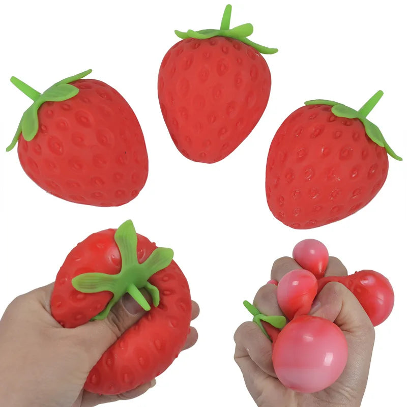Strawberry Squishy Toy Slow Rising Simulated Strawberry slime Antistress Anti-Anxiety Fidget Toy for Adults Friends Gifts Toys Vue