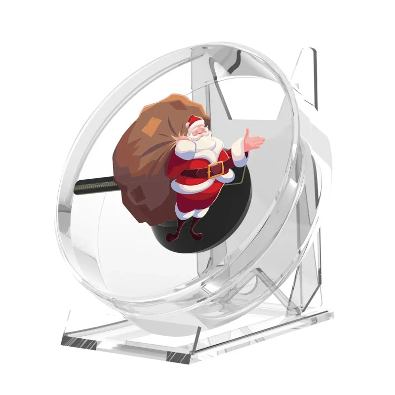 3d Holographic Advertising Lights LED Desktop Model Fan Screen with Audio Playback with Transparent Cover Holographic Fan Vue