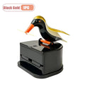 Automatic One Touch Toothpick Dispenser Woodpecker Design Kitchen Table Essential Supplies Desktop Organizer and Toothpicks Vue Black Gold-1PC