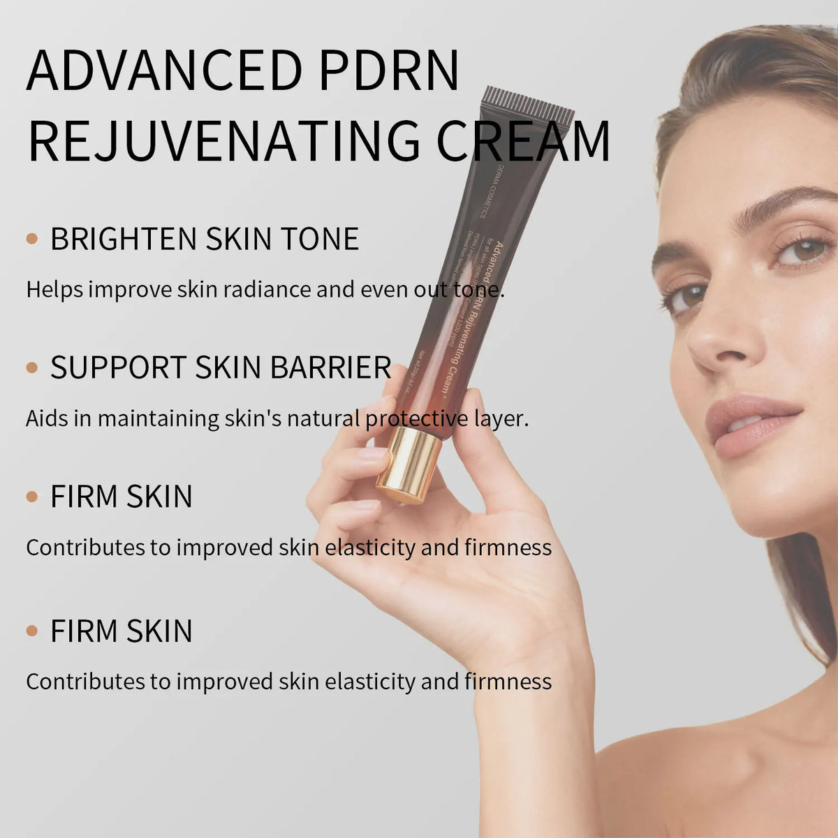 Advanced PDRN Rejuvenating Cream, 99% Pure Salmon DNA,Collagen Gel with Niacinamide, Skin Repair,Inspired Skincare Vue