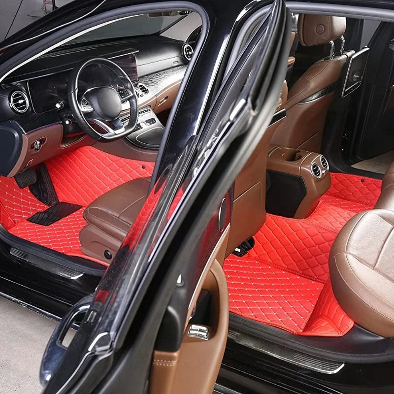 Custom Car Floor Mats for Mercedes Benz GLC AMG GLC/Coupe GLC300 350e 2016-2025 All Weather Interior Accessories Leather Vue