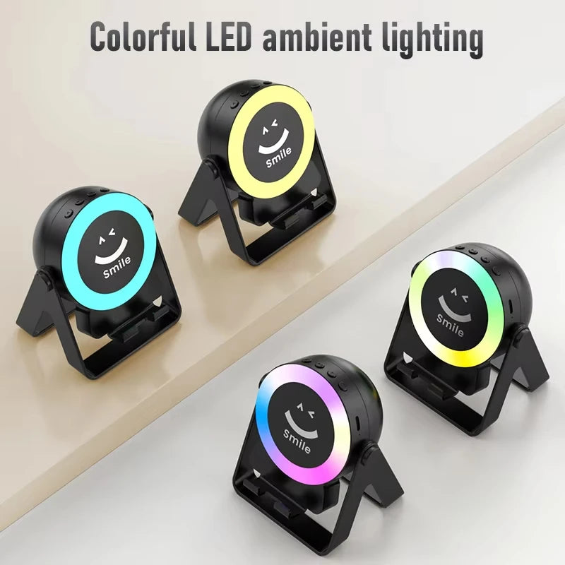 4 in1 Wireless Speaker LED Atmosphere Light RGB Bluetooth Speaker stand for Phone Vue