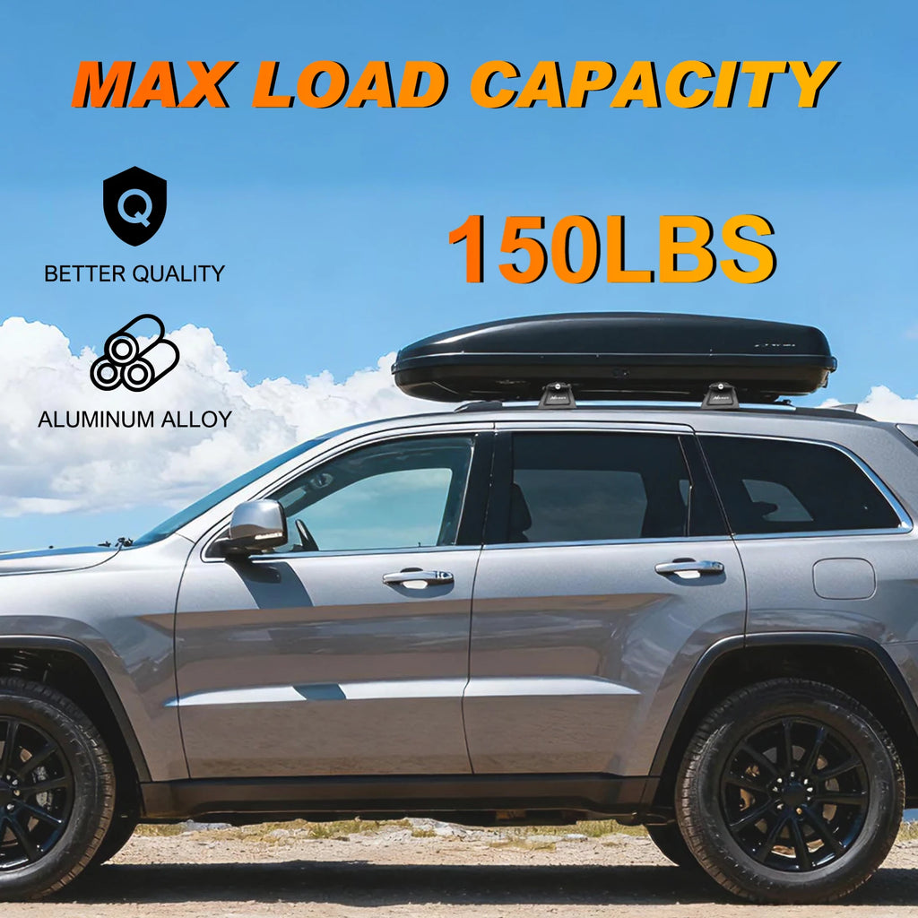 Nilight Roof Rack Cross Bars Fit for Jeep Grand Cherokee 2011 12 13 14 15 16 17 18 19 20 2021 with Grooved Side Rails, Aluminum Crossbars with Anti-Theft Lock for Cargo Carrier Kayak Tent Snowboard Vue