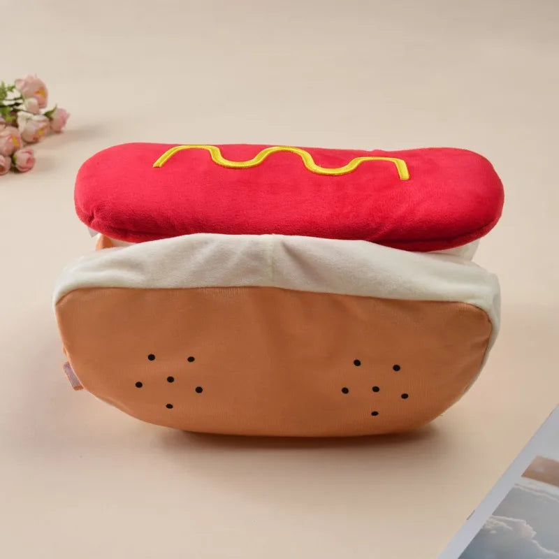 Hot Dog Plush Dog Costume Funny Pet Clothes For Small Medium Corgi Dachshund Cute Halloween Party Birthday Photo Prop Gift Vue