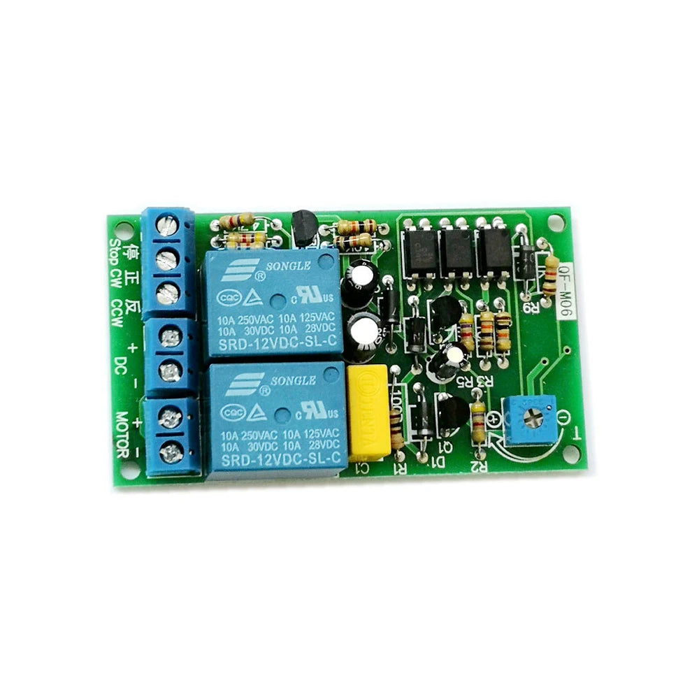 12V/24V Motor Drive Module Forward and Reverse DC Drive Board 0-10 Second Timeout Range Bridge Drive with Timeout Automatic Stop Vue
