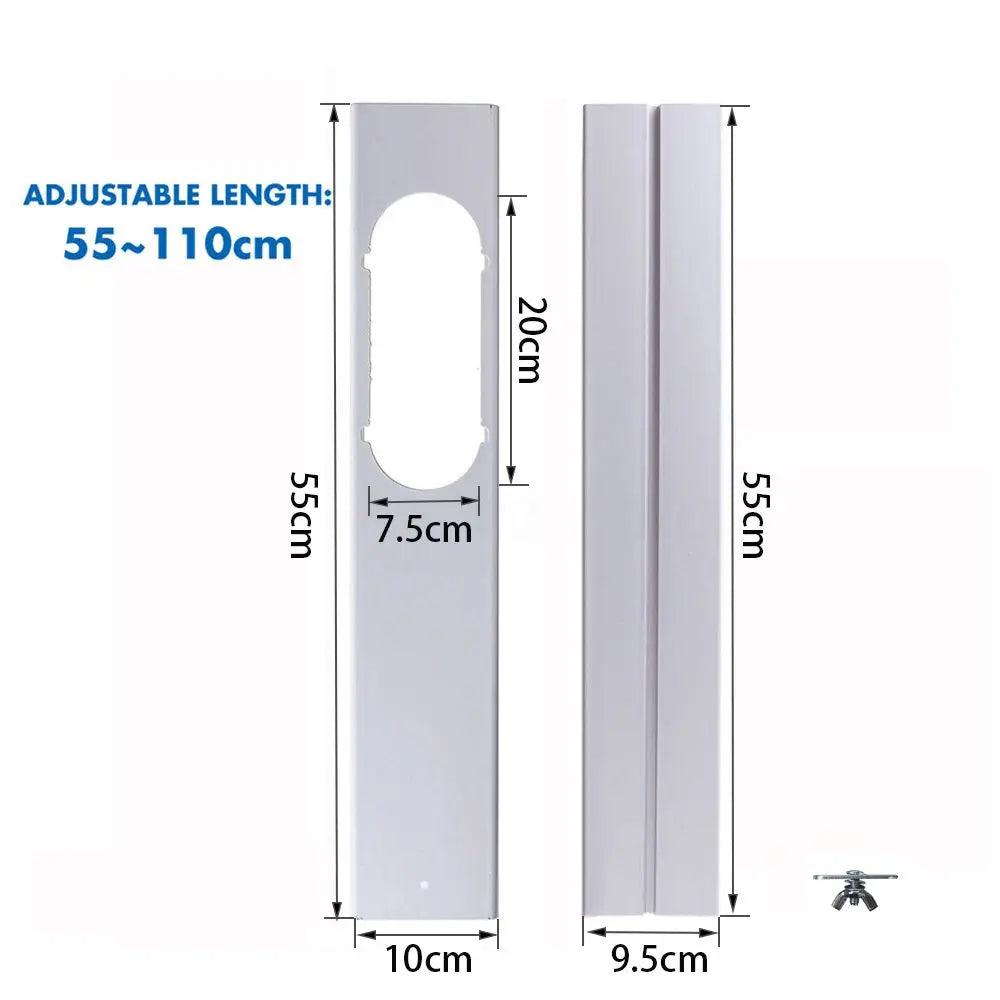 Newest Portable Window Slide Plate Adjustable Adaptor Wind Shield Vue 2pc-110cm
