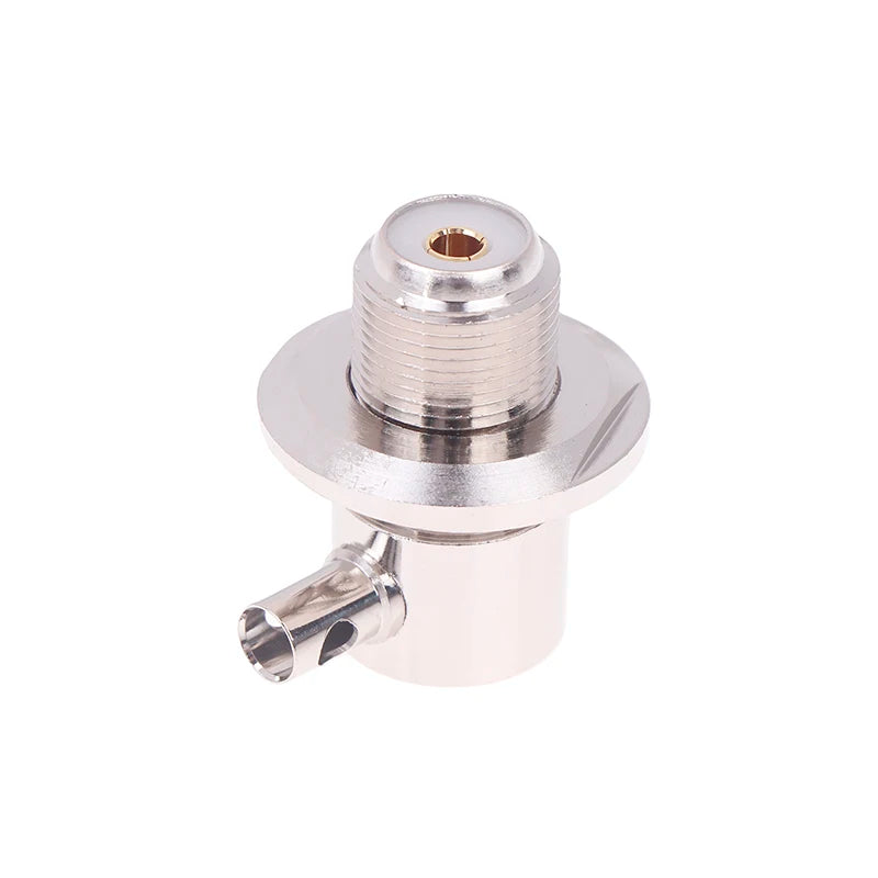 1pcs Connector UHF SO239 Female Jack Nut Bulkhead Crimp RG58 RG142 LMR195 Right Angle RF Coaxial Wire Terminals Vue