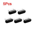 5/1PCS Type C Metal Dust Plugs for IPhone 16 16pro 15pro/15 Pro Max/15 Plus Cellphone TypeC USB C Charging Port Protector Caps Vue 5PCS Black