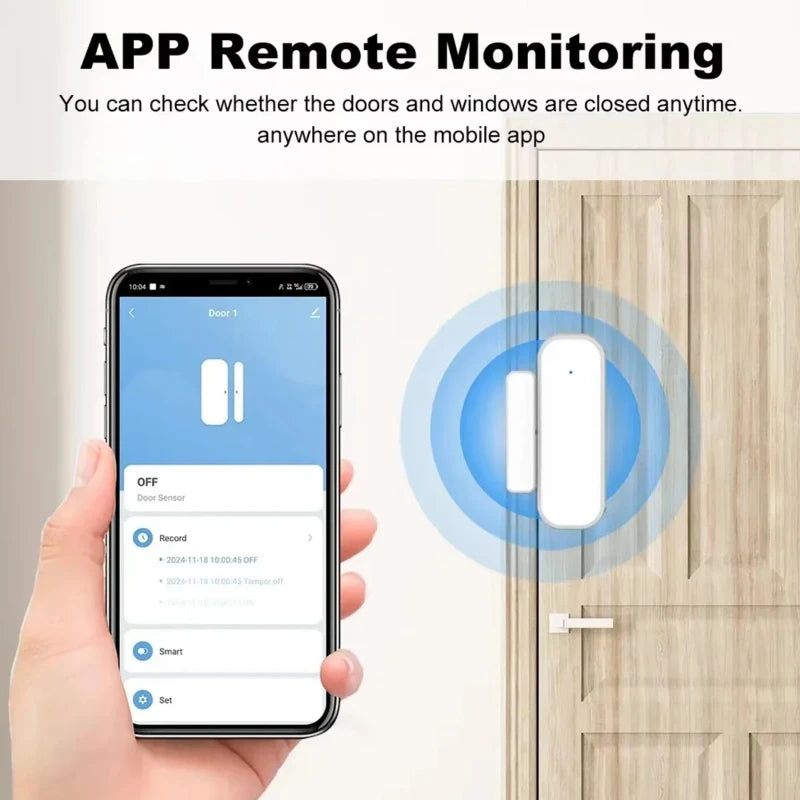 Zigbee3.0 Smart Magnetic Detector Door Window Sensor Anti-Burglar Alarm Open Close Status Reminder Work With Alexa Google Tuya Vue