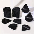 50PcsTriangle Powder Puff,Soft Velour Face Makeup Sponge Powder Puffs,Loose Powder Cosmetic Foundation Mineral Powder Wet Dry-Bl Vue Black 50pcs