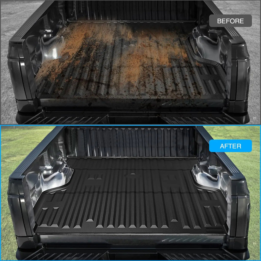 Nilight Truck Bed Mat Compatible with 1999-2016 Ford Super Duty F250/F350/F450 6.8 FT, Heavy-Duty Cargo Liner, Non-Slip, All Weather Protection (Not Fit Drop-in Bed) Vue