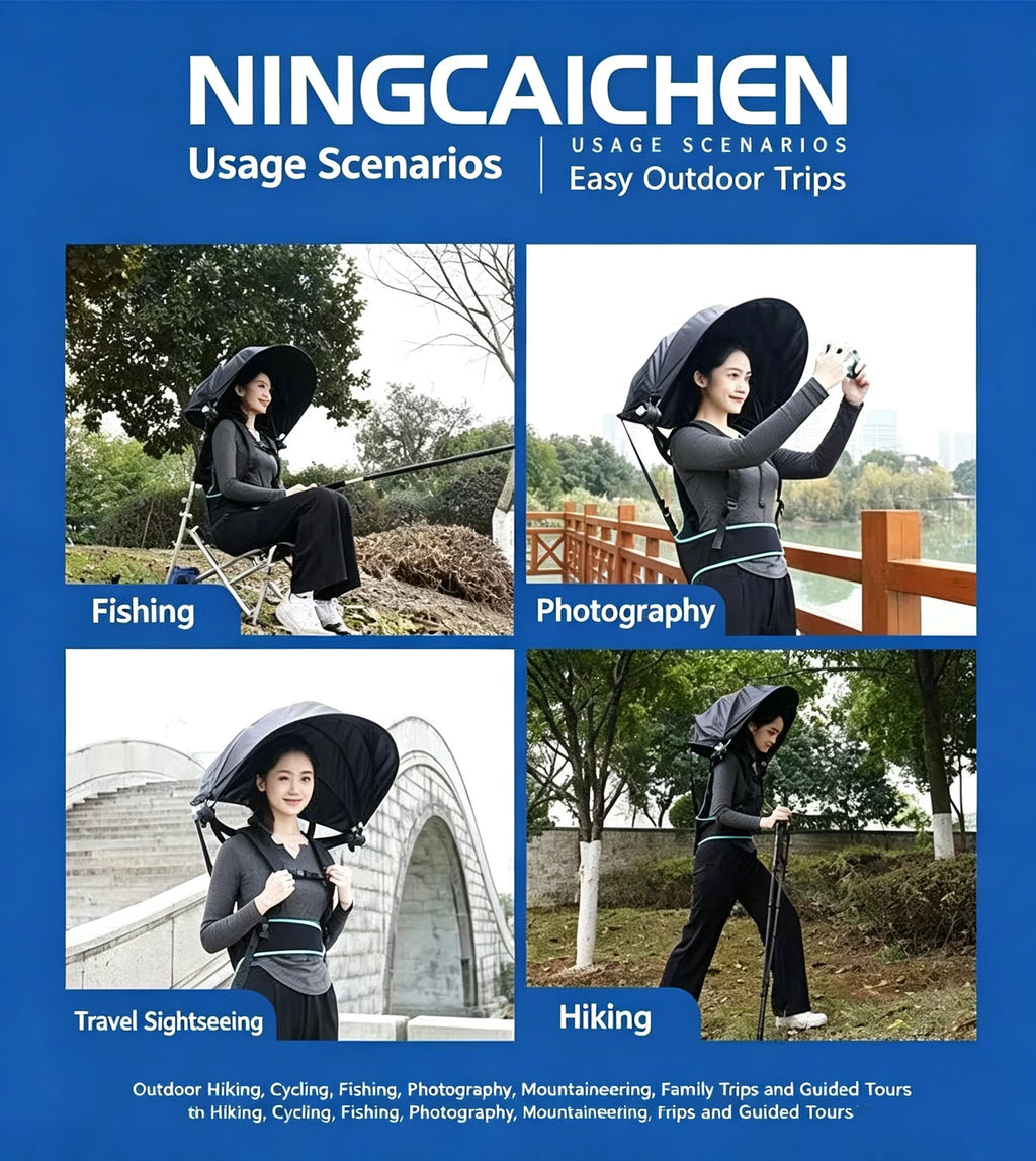 Travel Folding Umbrella UV Clear Backpack Umbrella Outdoor Hiking Mountain Backpacking Handheld-Free Umbrellas Vue
