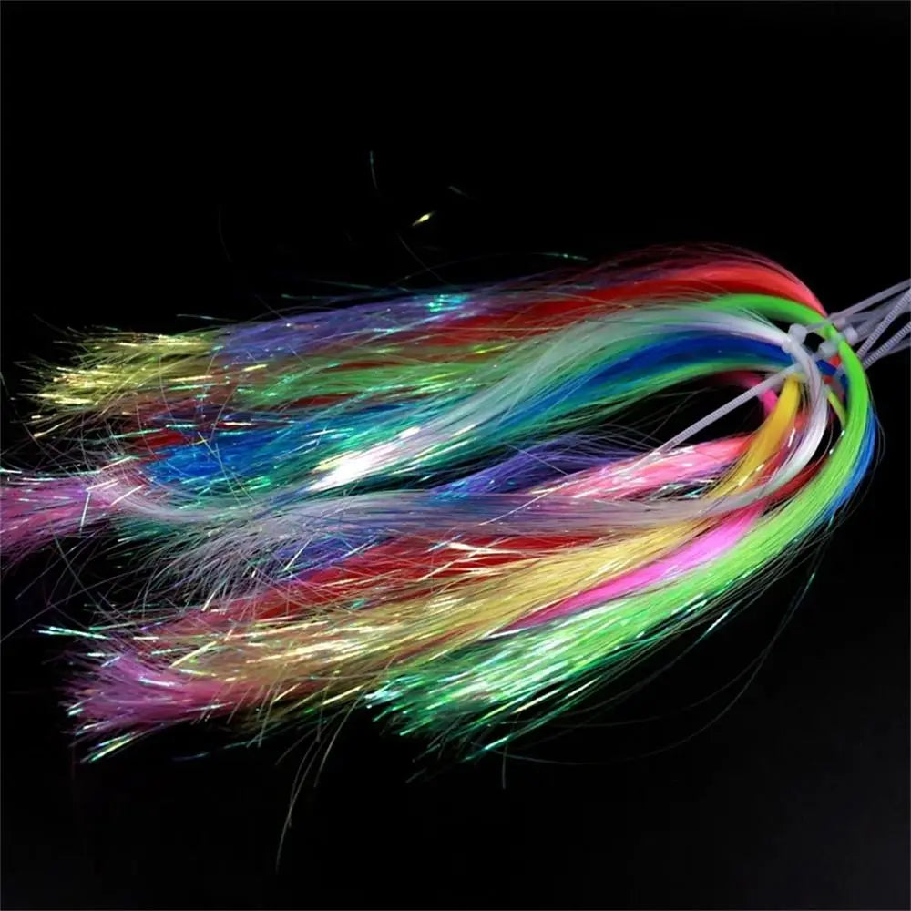 DIY Accessories Fishing Lure Shining Fly Fishing Jig Hook Streamer Assist Hooks Line Fly Tying Tinsel Fly Tying Materials Vue