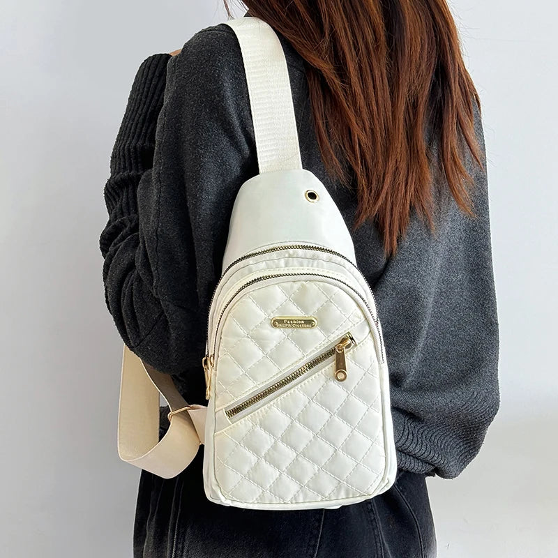 Neutral Backpack Men Women Multiple Slanted Fabric Nylon Material Vue