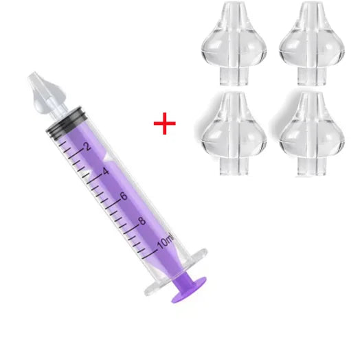for Child SyringeTube Baby Nose Needle Nasal Washer Reusable Nasal Irrigator Washing Baby Nasal Aspirator Cleaner Kids Rhinitis Vue B251 Purple 5pcs