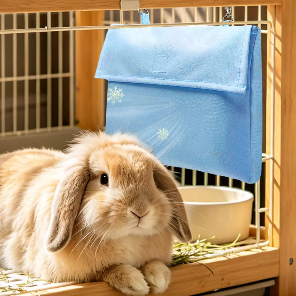 Reusable Pet Cage Ice Pack w/Pouch, Summer Cooling Pad for Hamster Chinchilla, Small Animal Cooler for Rabbits Hedgehog Hot Days Vue