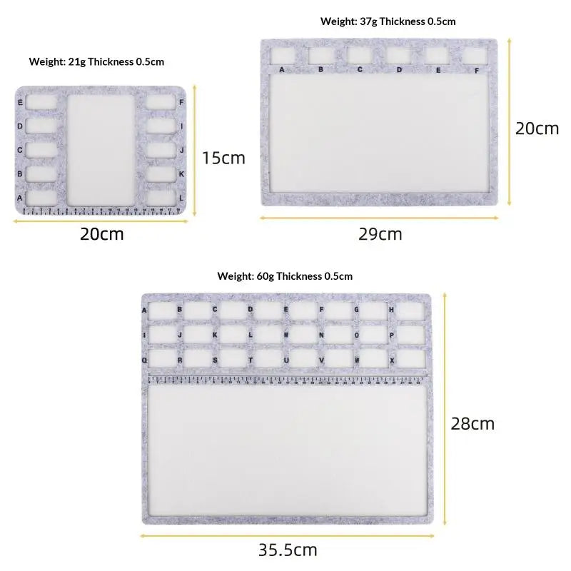 Non Slip Felt Bead Mat Boards with Centimeter Alphabet Scale Making Beads Tray for DIY Craft Projects Vue
