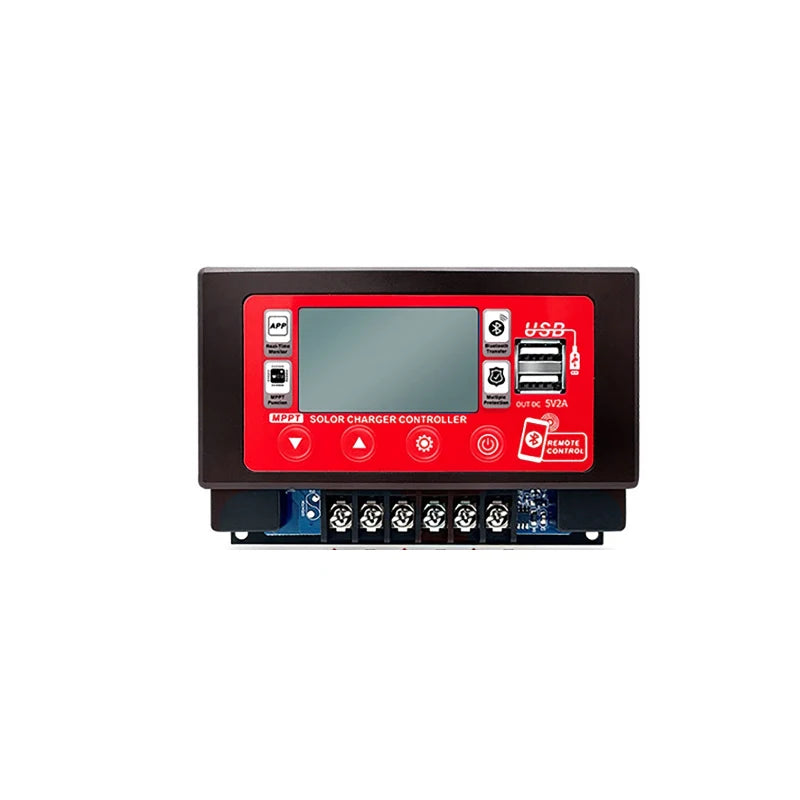 12V/24V LCD Digital Display 30A 60A Bluetooth WiFi Solar Charge Controller Embedded Snap-on Energy Storage MPPT Solar Controller Vue 12V24V BT WIFI 30A