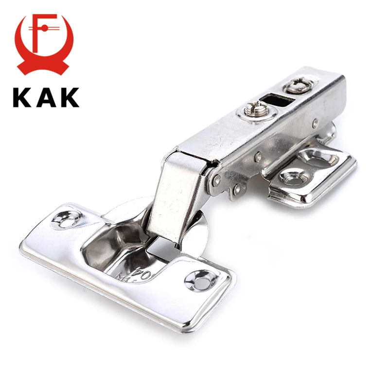 KAK 8 Pieces Stainless Steel Cabinet Hinges Soft Closing Hydraulic Door Hinge Damper Buffer Kitchen Cabinet Furniture Hardware Vue