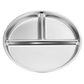 304 Stainless Steel Portion Control Plates Round Divided