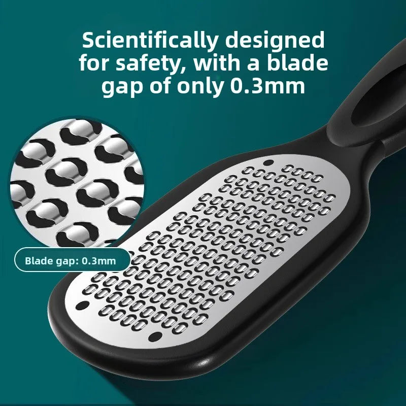 With Splash Guard & Handle Suitable for Care Cracked Heels Professional Heavy-Duty Stainless Steel Painless Foot File & Remover Vue