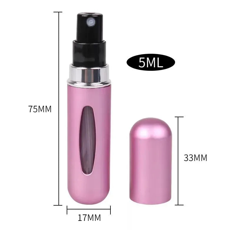 5ml Perfume Refill Bottle with Built-in Pump At The Bottom, Portable Spray Bottle Reusable Sample Perfume Bottle Cosmetic Bottle Vue