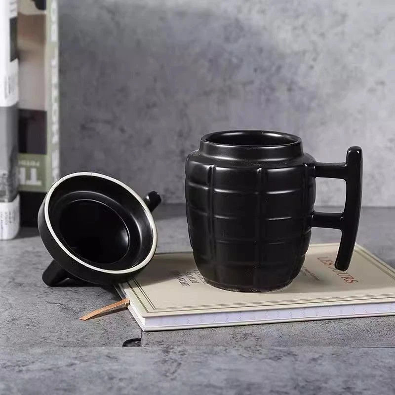 Creative Grenade Ceramic Mug Novelty Funny Coffee Lover Gift For Men Birthday Office Desk Home Display Party Centerpiece Vue