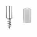 100Pcs Anti-Slip Rubber Sleeve Laminate Support Screw Multifunction Sturdy Self-Tapping Screws Round Head Phillips Head Vue Transparent cover