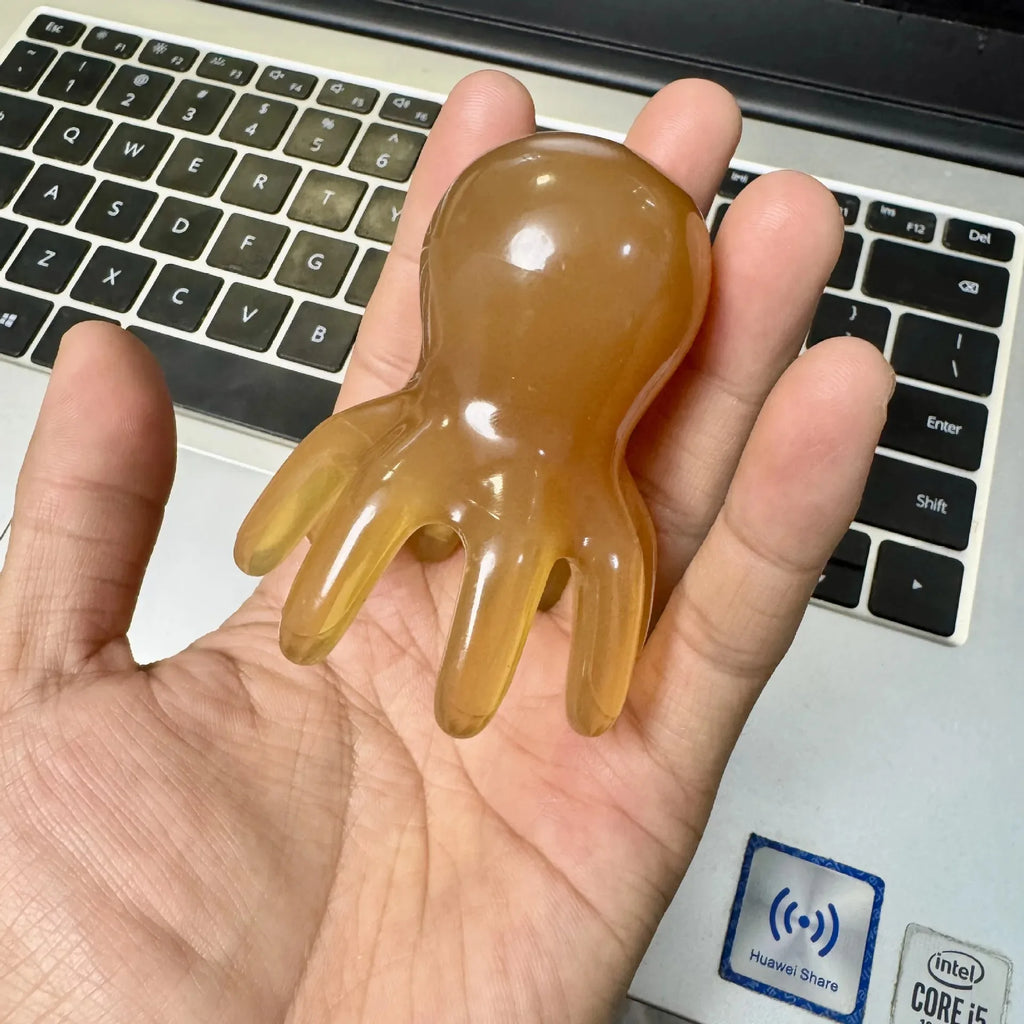 Octopus Massage Comb Resin Head Meridian Scraping Scalp Massage Brush Acupuncture Spa Scraping Massage Comb for Relieving Fatigue Vue