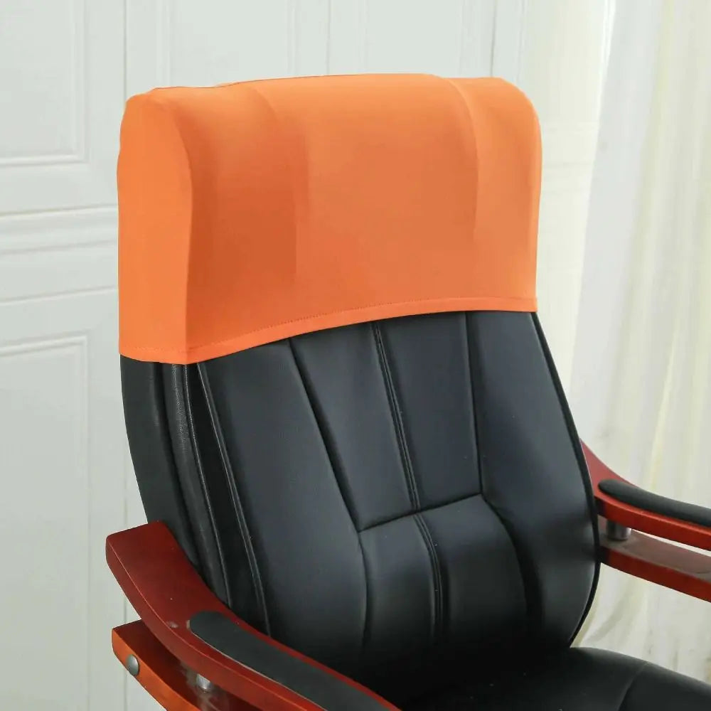 Solid Color Office Chair Backrest Cover Dustproof Elastic Chair Back Protector Comfortable Stretchable Chair Head Cover Vue