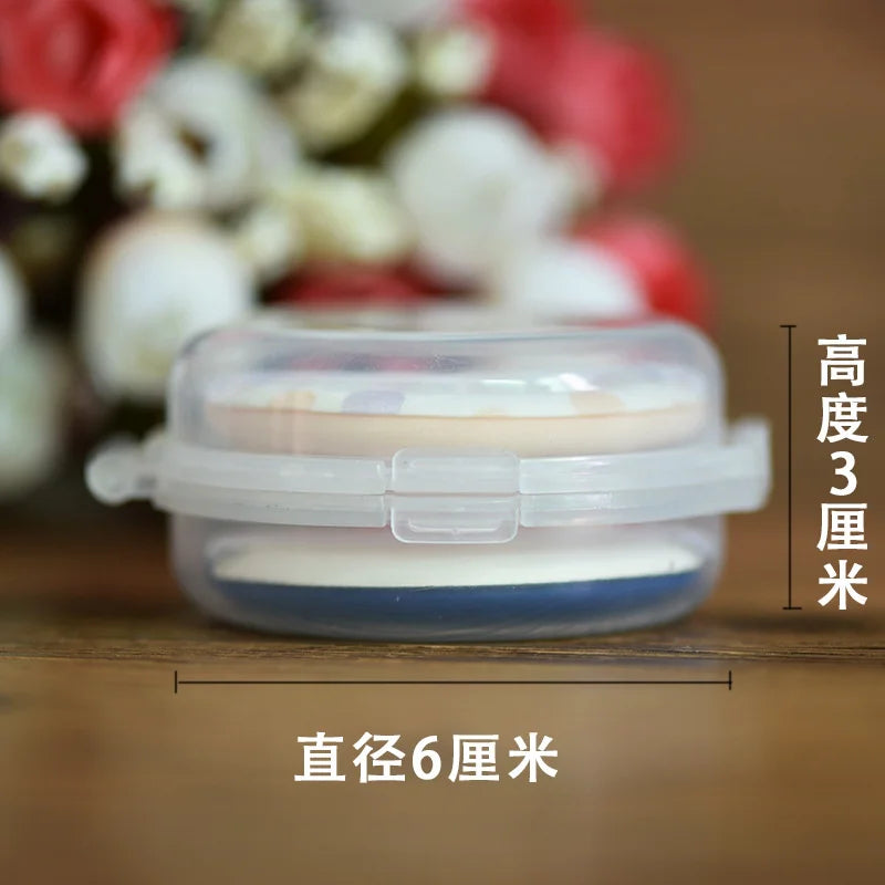 1/2pcs Clear Double-Layer Detachable Air Cushion Powder Puff Case Detachable Plastic Makeup Puff Storage Box With Dustproof Lid Vue