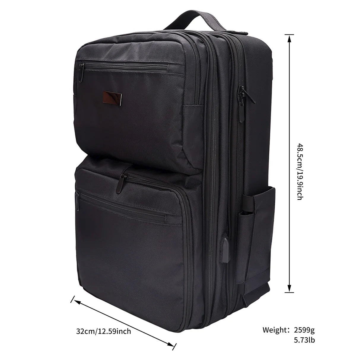 Professional Barber Makeup Travel Backpack USB Adjustable Dividers - Large Cosmetic Storage Organizer Bag Salon Tools Vue