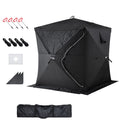 SucceBuy Outdoor Sauna Tent Pro Portable Steam & Dry Sauna for 4 Persons Heavy-Duty Oxford Cloth & Carbon Steel for Camping Home Vue United States
