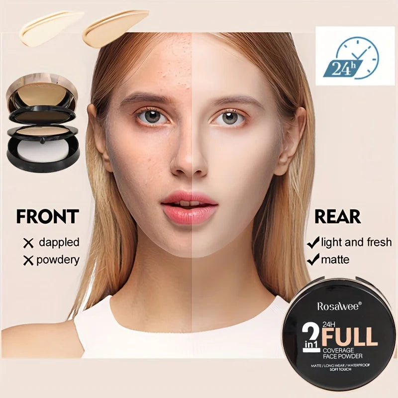24H Full Coverage Matte Face Powder, Breathable, Get Smooth Flawless Fine Lines and Lightweight Finishing Foundation, Face Matte Vue