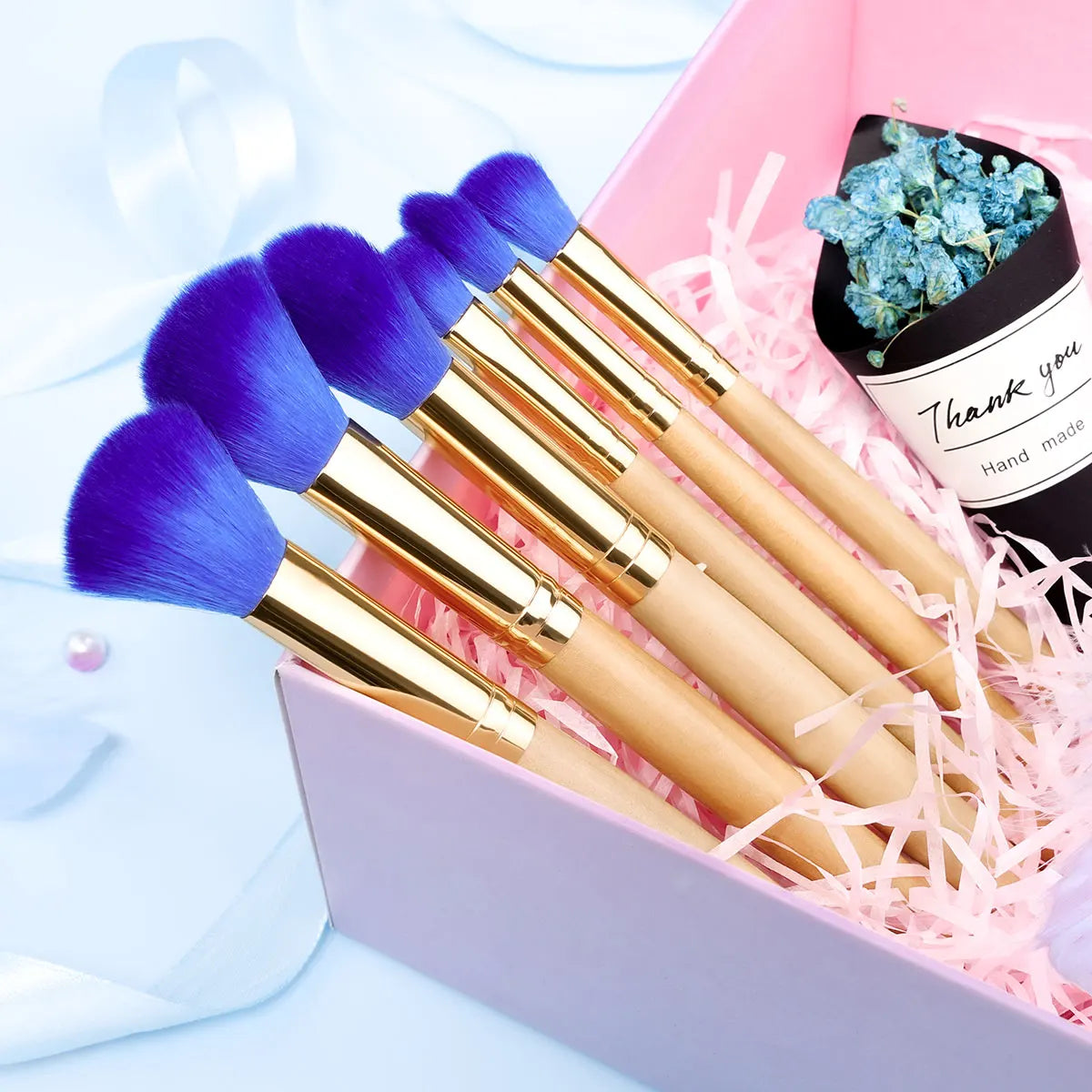 6pcs Makeup Brushes Set for Women Cosmetic Concealer Eyelashes Blush Loose Powder Eyeshadow Soft Fluffy Blending Beauty Tools Vue