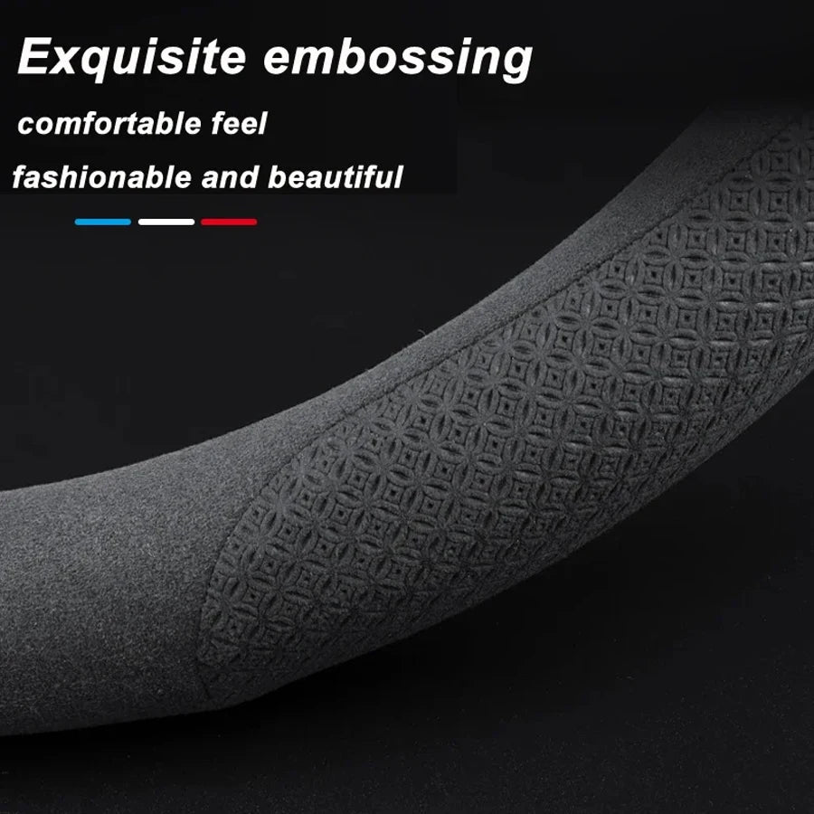 Artificial Leather Anti-slip Sweatproof Car Steering Wheel Cover For Mercedes Benz B/C/E/S Class A Class C200L GLC GLK CLA Vue