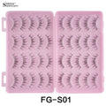 New Manga Lashes Thick Eyelash Extensions Natural Short False Eyelashes Clear Thin Stem Lashes Faux Mink Eyelashes Korean Makeup Vue 20pairs FG-S01
