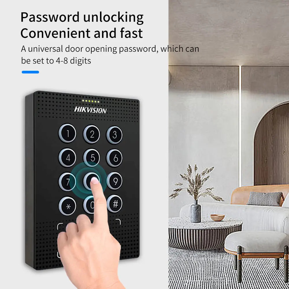 K1T810M RFID Reader Access Control Keypad Door Station Keypad Wiegand 27/35 Ouput 13.56Mhz M1 CPU Card For Hikvision Vue