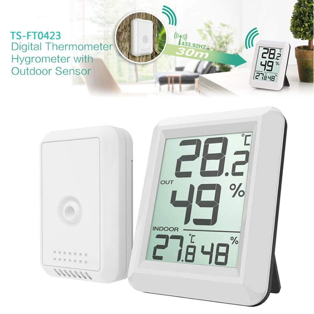 ALLOYSEED Wireless Thermometer & Humidity Monitor – Indoor Outdoor Wireless Thermo-Hygrometer Vue