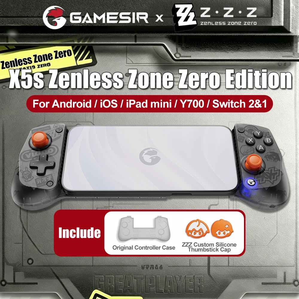 GameSir X5s Zenless Zone Zero Edition Bluetooth Gamepad Android iOS Controles pra PC Switch Wireless Controller para Celular Vue