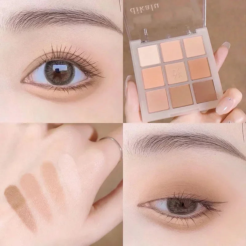 Knitted Pattern Eyeshadow Palette Glitter Matte Pink Pearlescent Shimmer Shinny Pigment Diamond Eyeshadow Korean Cosmetic Makeup Vue 07